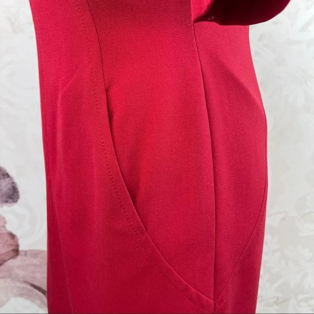 Tahari Arthur S. Levine red classy dress Size 2 Petite - Picture 8 of 13